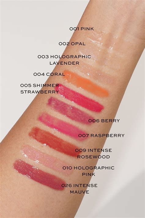 dior lip oil swatch|dior lip oil all shades.